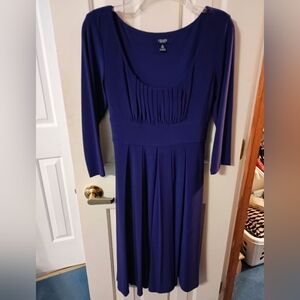 Chaps Elegant 3/4 Sleeve A-Line Dress